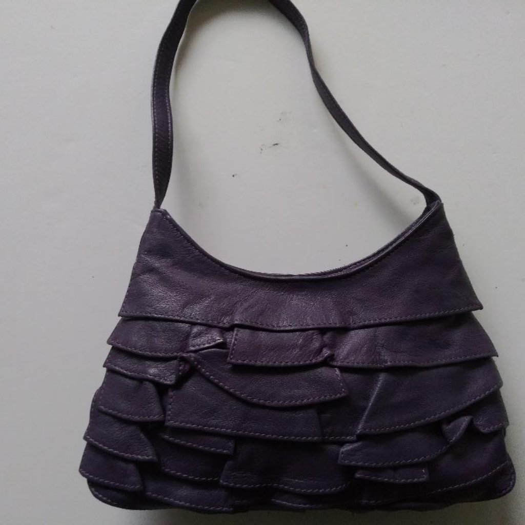 Purple Leather Handbag